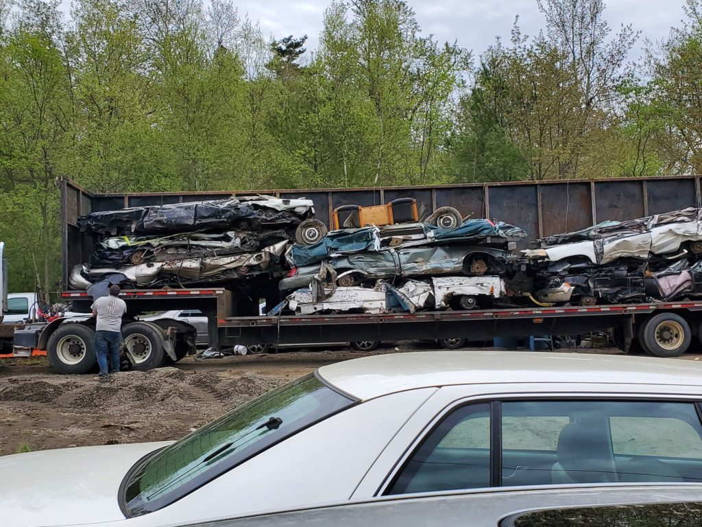 Car scrapyard near Wakefield MA