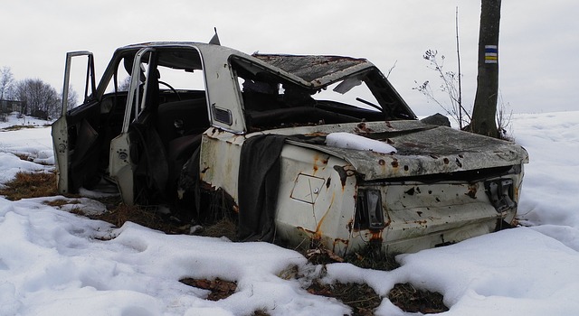 Scrapping a car near Nahant MA